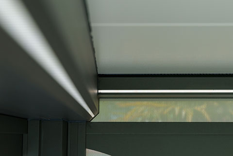 Leds intégrés à la pergola Kostum