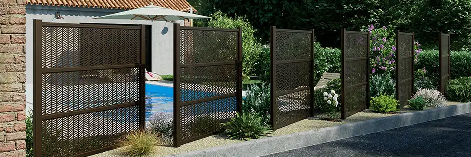 Claustra en aluminium avec décors Klaustra Kostum