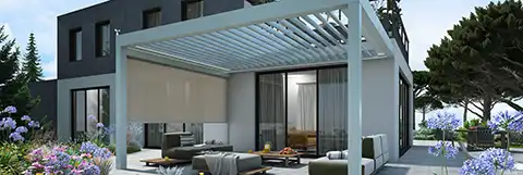 Pergola adossée en aluminium Lily Kostum