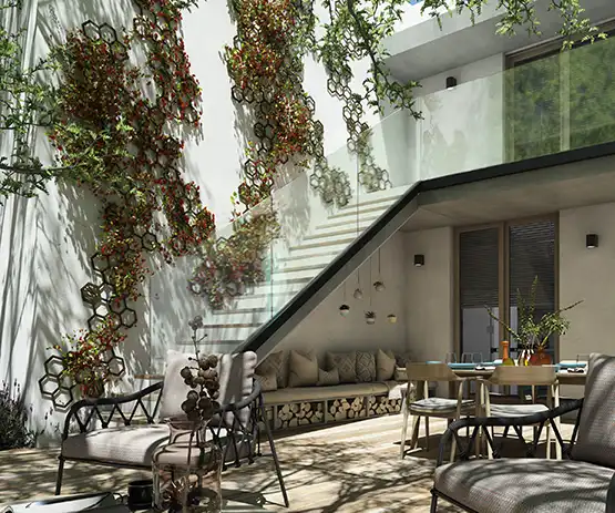 treillis végétalisable en aluminium Apis Kostum