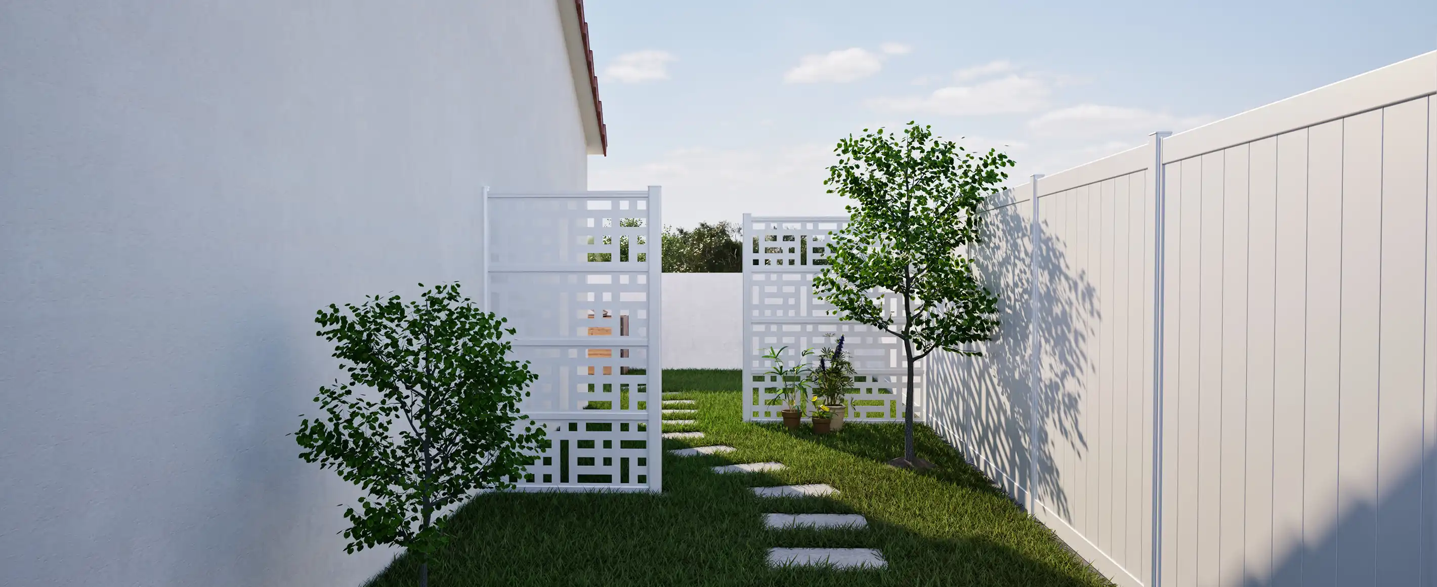 Claustra aluminium Klaustra 9016 avec décor Dana