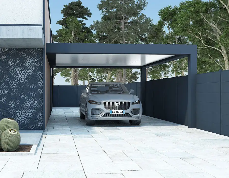 Carport aluminium adossé Conor par kostum