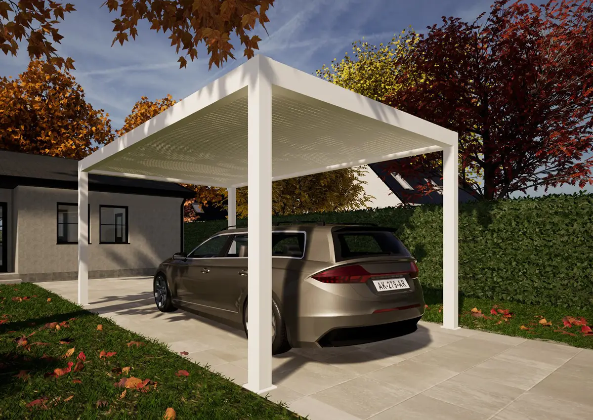 Carport aluminium adossé Trevor par kostum