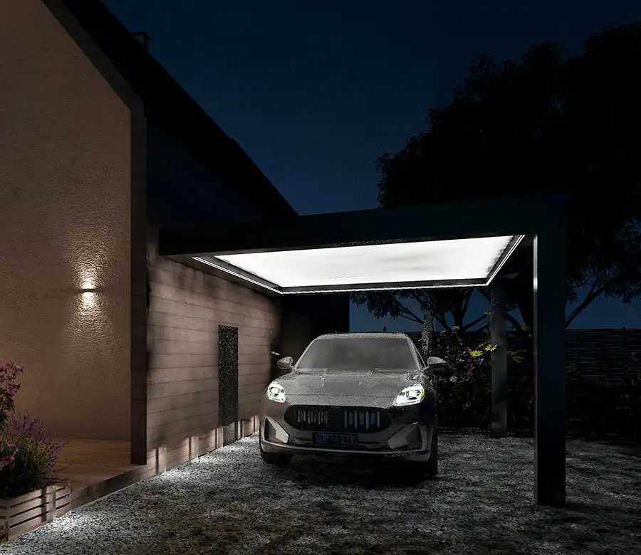 carport en aluminium adossé Conor Kostum