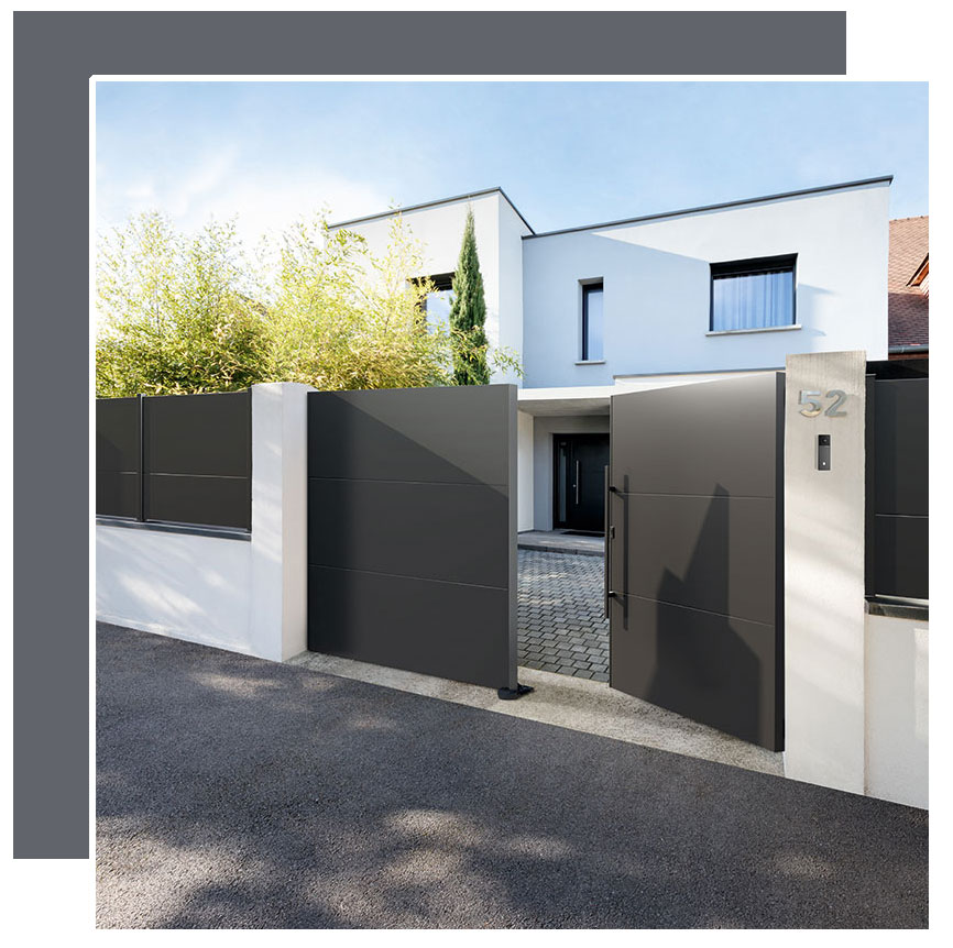 Portail aluminium architecte Esus Kostum Portail aluminium architecte Esus Kostum