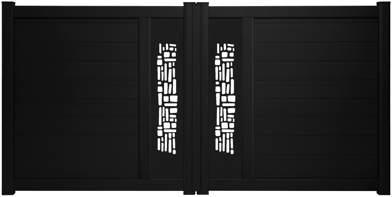 Portail aluminium Ral noir foncé Kostum