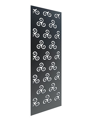 Découpe laser aluminium Triskel par Kostum Découpe laser aluminium Triskel par Kostum