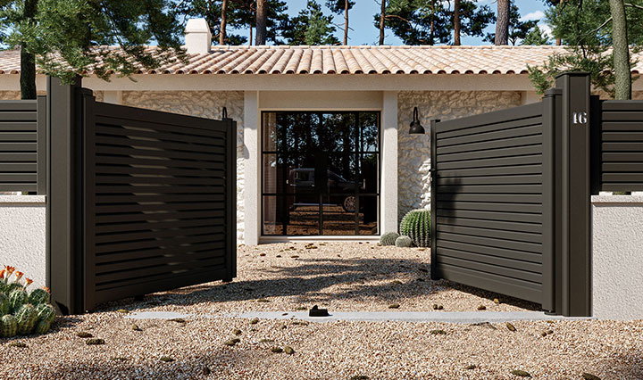 Le portail persienné aluminium Lemm par Kostum Le portail persienné aluminium Lemm par Kostum