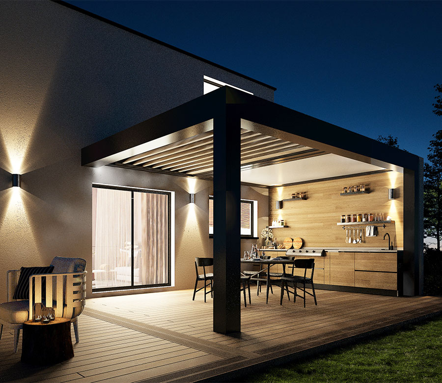 pergolas aluminium adossé toit mixte Poppy Kostum pergolas aluminium adossé toit mixte Poppy Kostum