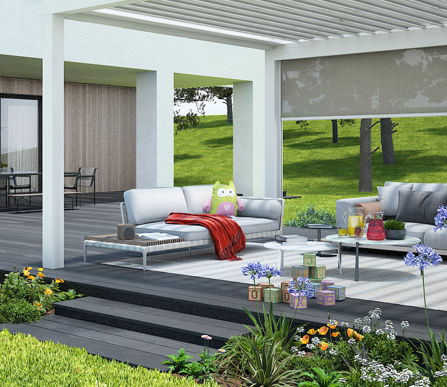 pergolas aluminium toit bioclimatique indépendante avec prise electrique Lily Kostum pergolas aluminium toit bioclimatique indépendante avec prise electrique Lily Kostum