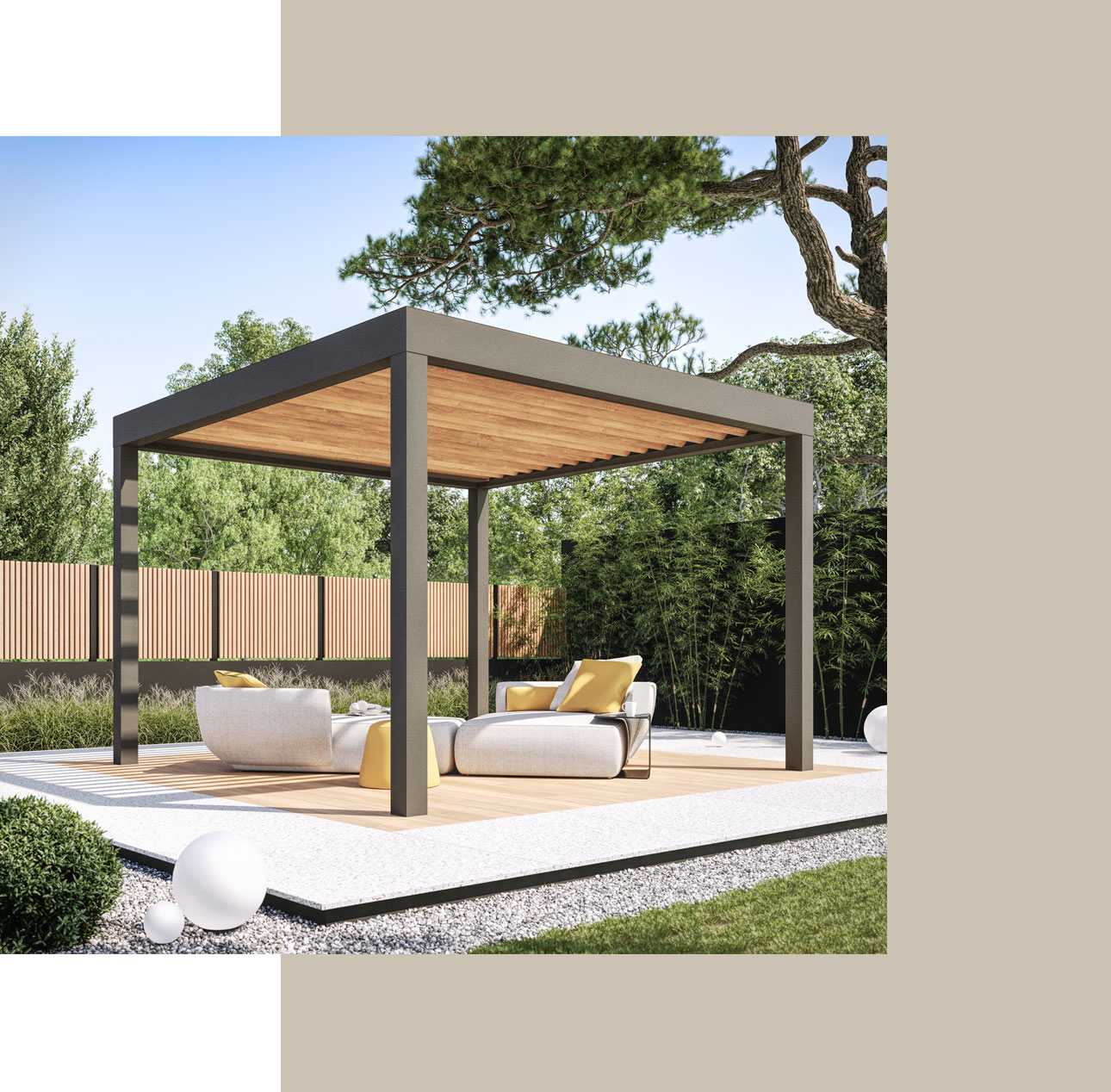 pergolas aluminium indépendante Lily Kostum