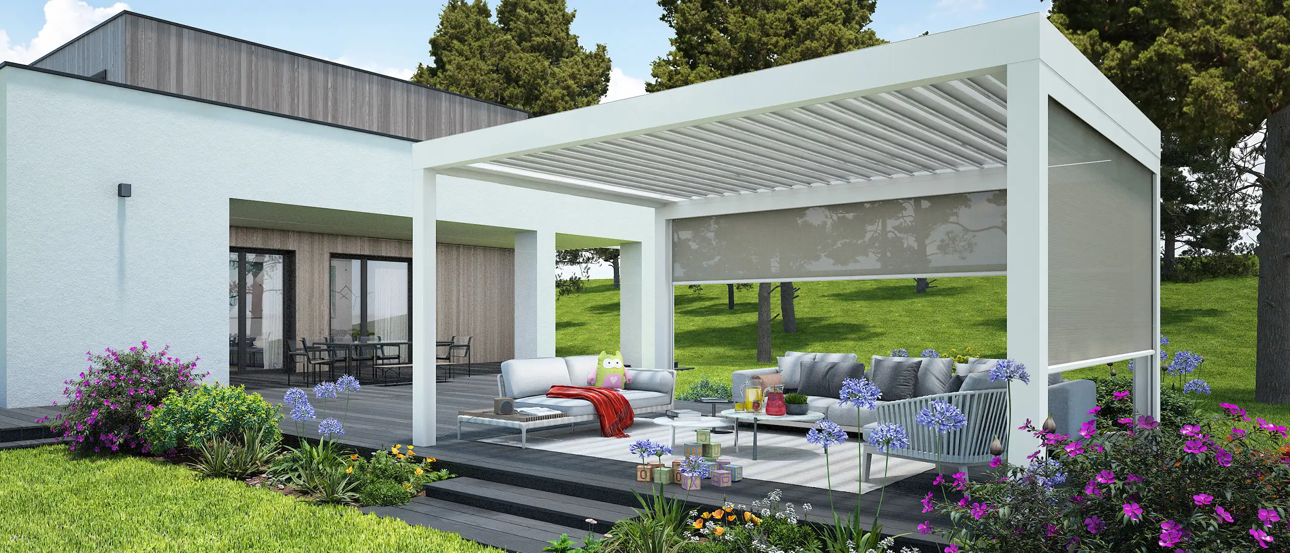 pergolas aluminium bioclimatique Lily Kostum