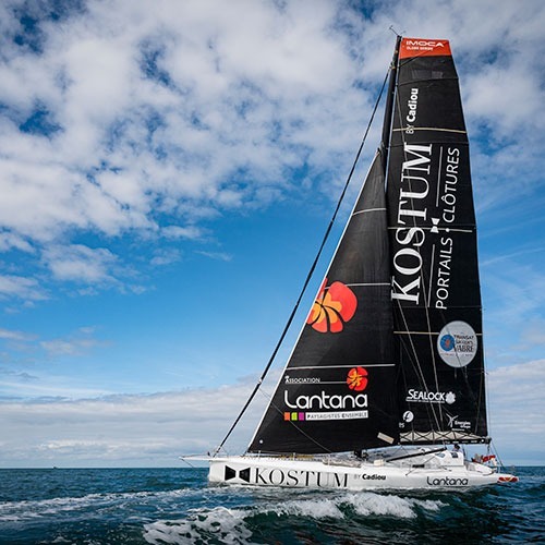 Imoca Kostum avec Louis Duc et Marie Tabarly