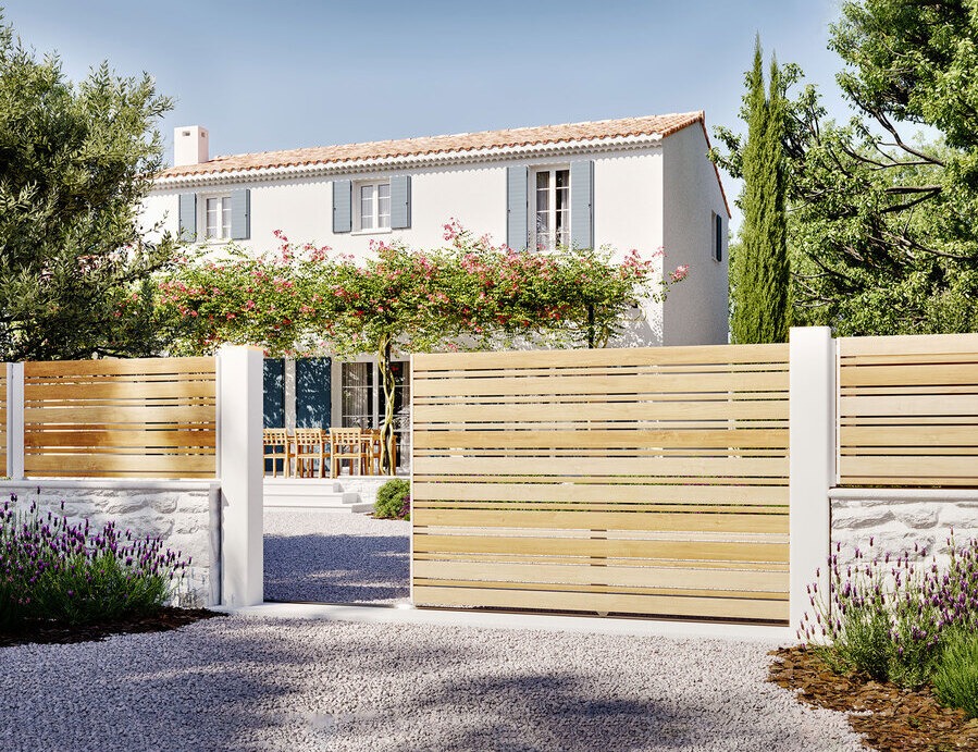 Portail aluminium ton bois Kostum Portail aluminium ton bois Kostum
