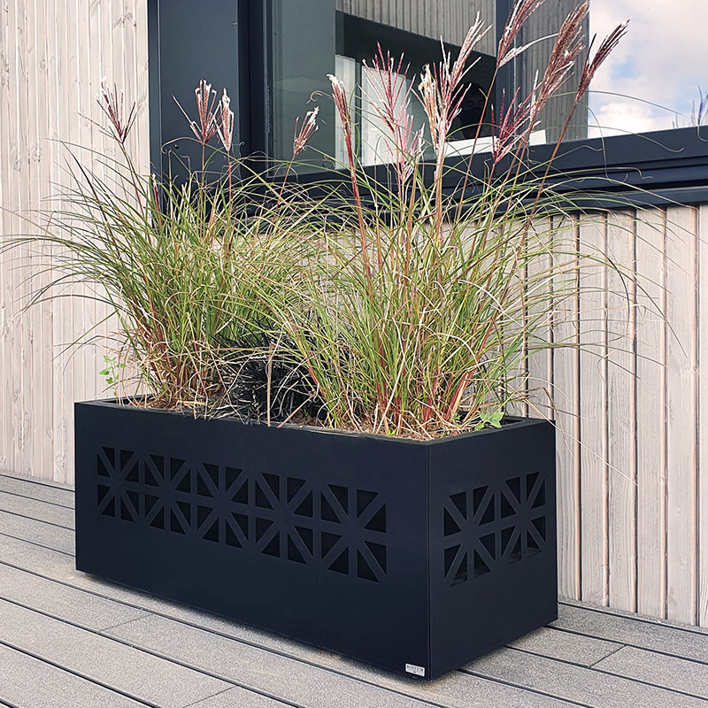 Habillage de jardinière Louza en aluminium, décor Sinema - Kostum Habillage de jardinière Louza en aluminium, décor Sinema - Kostum