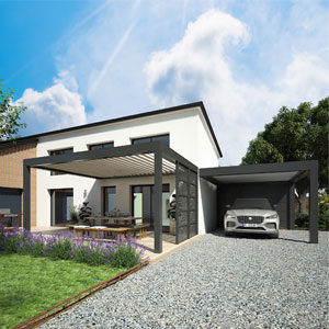 Pergola Carport aluminium kostum